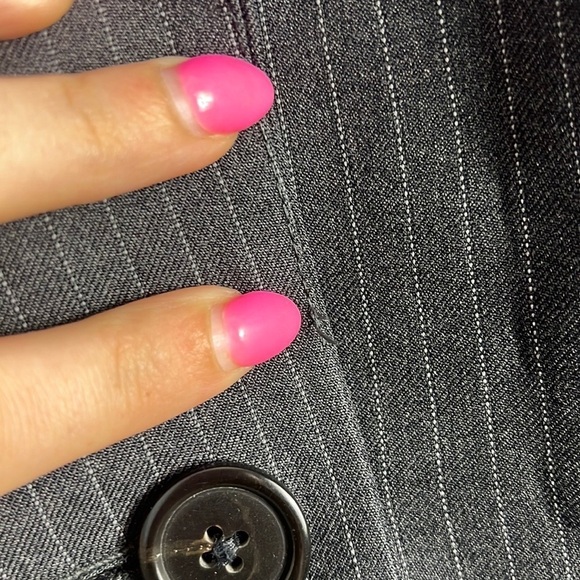 J. Crew 1035 Super 120’s Wool Grey Pin Stripe Women’s Two Button Blazer Size 8 - Picture 7 of 10